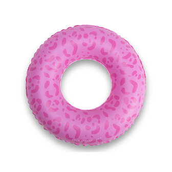 Zwemband 55 cm roze panterprint