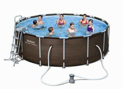 Uniek rattan Bestway Power steel zwembad