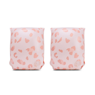 Zwembandjes Panterprint Zachtroze - 0-2 Jaar