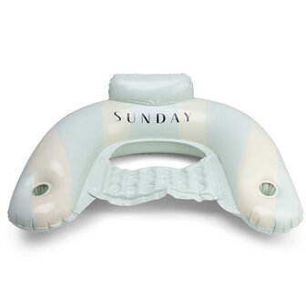 Lounger Green Stripe - Opblaasbare Zwembadstoel