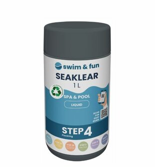 Swim &amp; Fun SeaKlear Vloeibaar Vlokmiddel 1 Liter &ndash; Voor Helder Zwembad- en Spawater