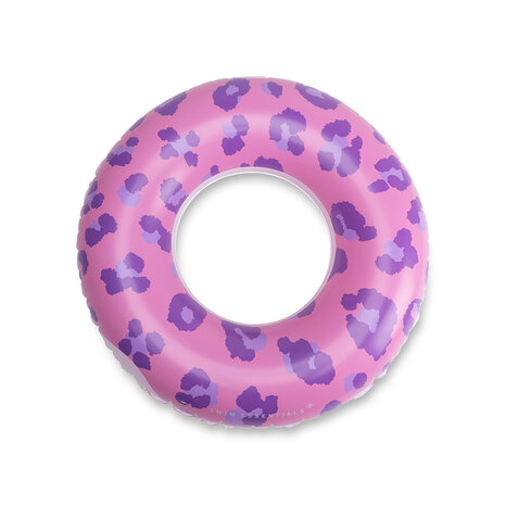 Zwemband 90cm Donut paars-roze panterprint